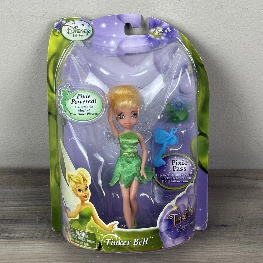 2010 Disney Fairies‎ Tinker Bell Doll Great Fairy Rescue Pixie Powered Set New